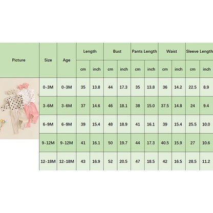 0-18M Baby Girls Fall Outfit, Long Sleeve Dots Print Romper with Pants and Bowknot Headband Clothing Set