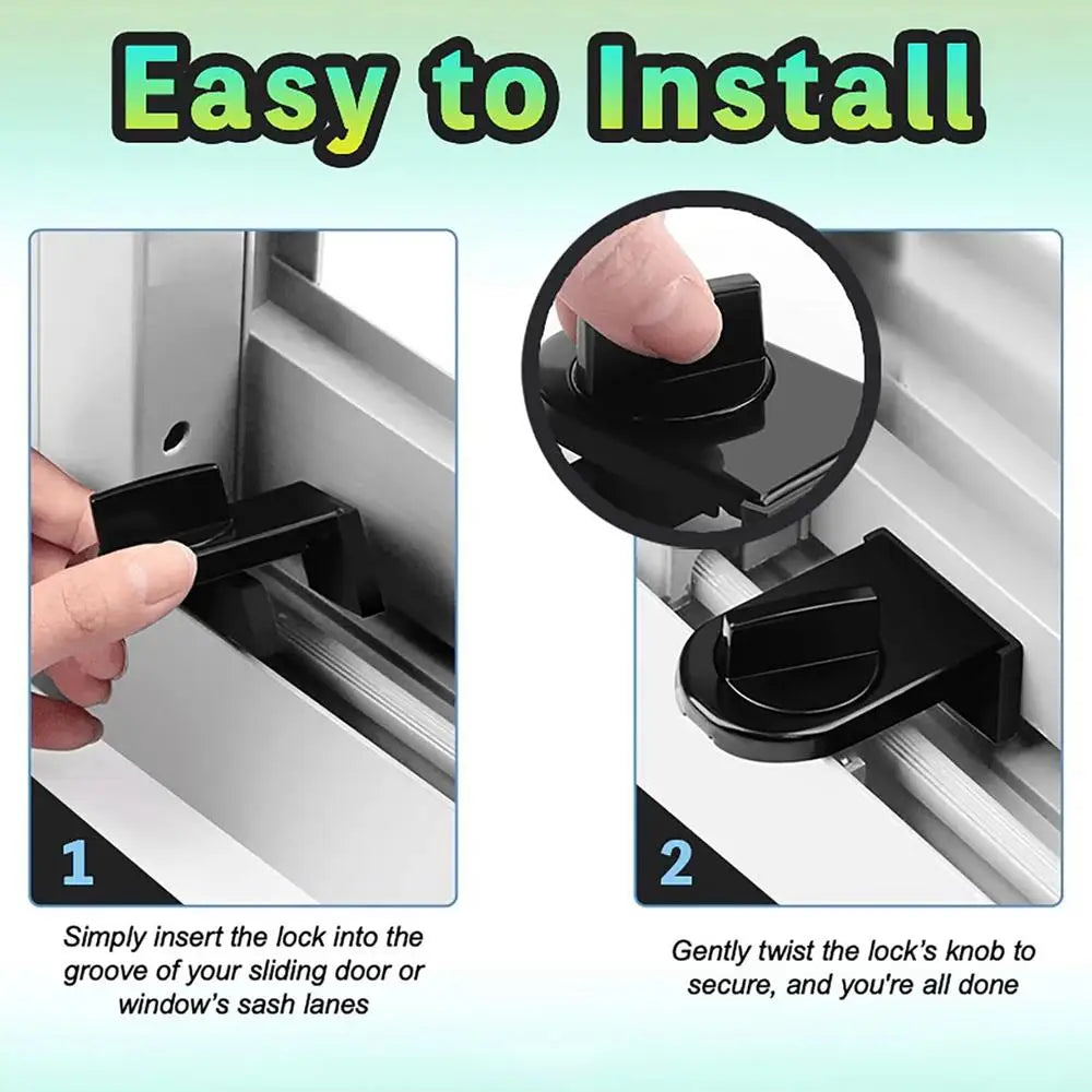 Childproof Window Lock Aluminum, Window Lock Sliding Door Safety Lock,Anti-Theft Small Security Lock