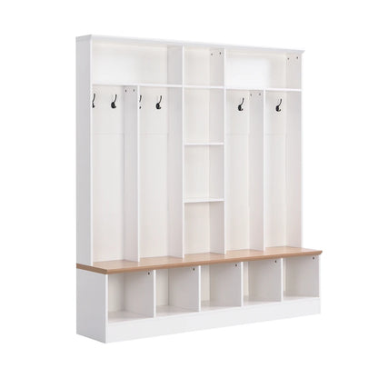 Wide Design Hall Tree with Storage Bench