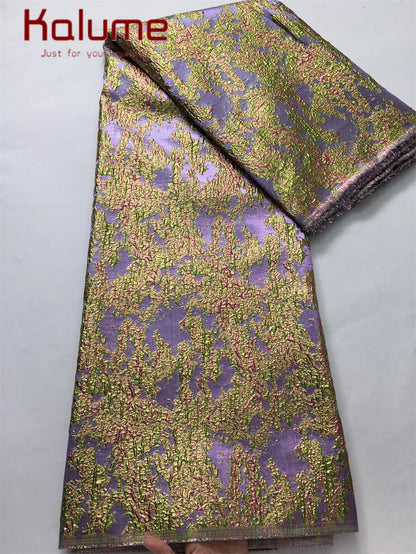 Kalume Luxury African Tulle Brocade Lace Fabric High Quality French Gilding Lace