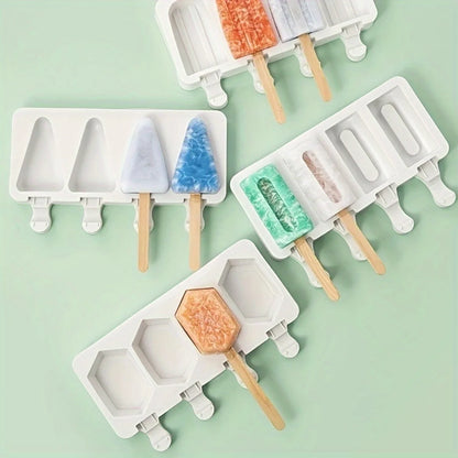 2-Piece Silicone Ice Cube & Popsicle Mold Set - 8.35X4.8"