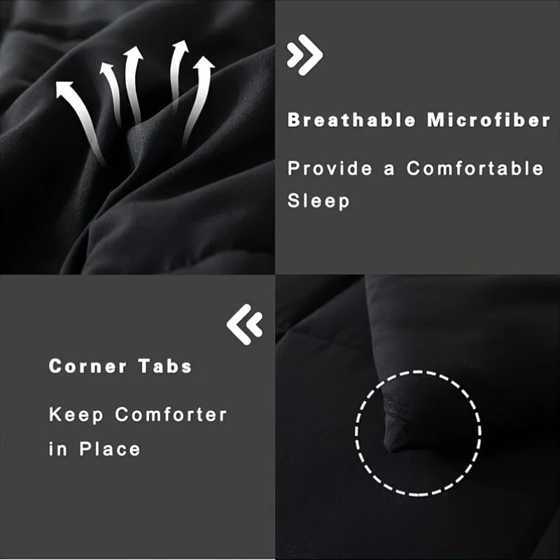 Full Size Soft Breathable All Seasons Bedding with 2/3 pcs,1 Comforter And 1/2 Pillow Shams Machine Washable