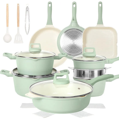 23pcs Pots and Pans Set Non Stick, Kitchen Cookware Set