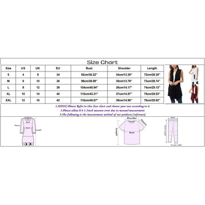 Women's Front Draped Cardigan, Solid Color Blouse Vests, Hem Asymmetric