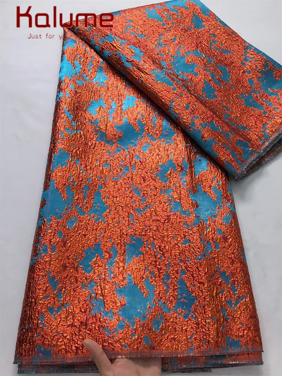 Kalume Luxury African Tulle Brocade Lace Fabric High Quality French Gilding Lace