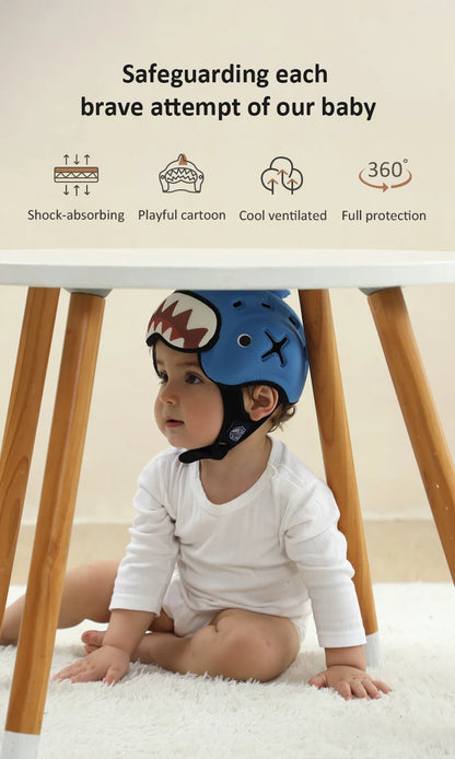 Anti-Shock Baby Helmet Toddler Head Protector, Headgear for Infant, Learn Crawl, Walk