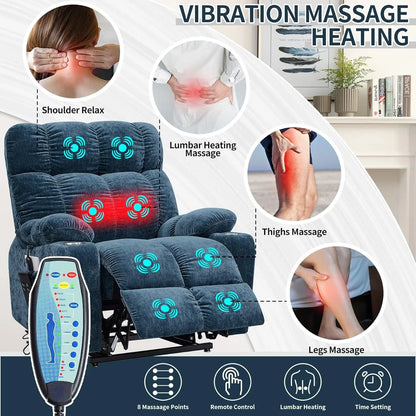 Infinite Position Soft Fabric Power Electric Recliner