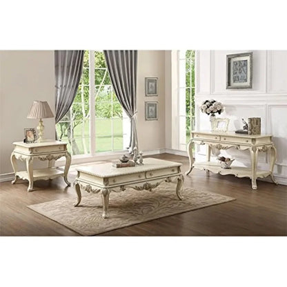 1 Drawer Wooden End Table with Bottom Shelf