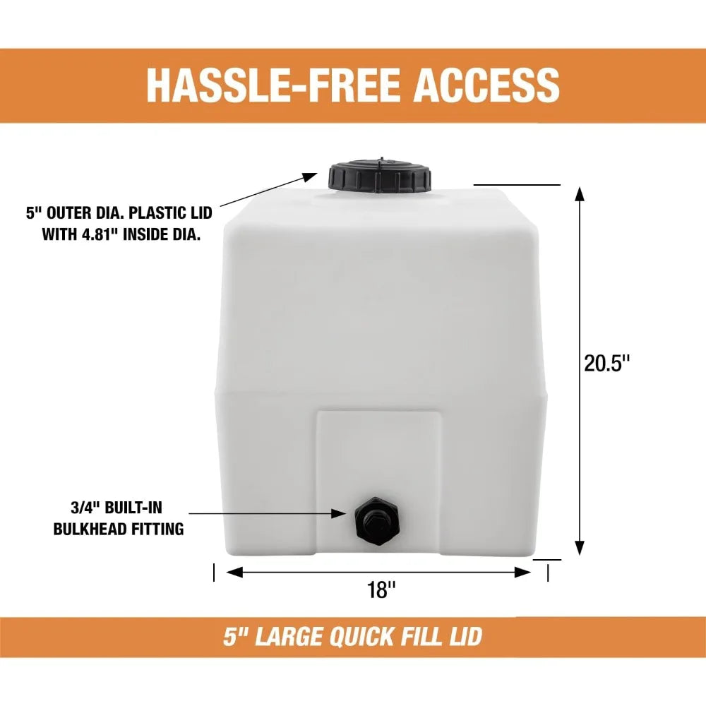 Horizontal Square Reservoir Water Tank,50 gallon