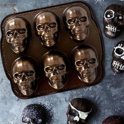 Skull Chocolate Mold Golden Skull Molds For Chocolate 6 Cavities