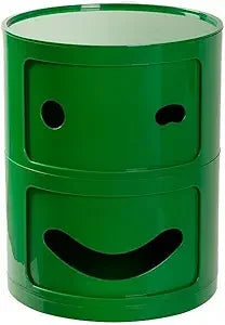 Double Tier Smile Face Storage Side Table