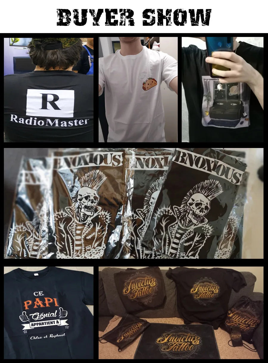 Custom Male T-shirt, One-Side Print Personalized, Make Your Photo, Text Gift 100% Cotton Soft Casual T Shirt Made in US