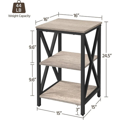 4 Pieces Table Sets - Includes TV Stand with Storage for 65 in TV, Lift-top Coffee Table with Baskets, Set Side Tables