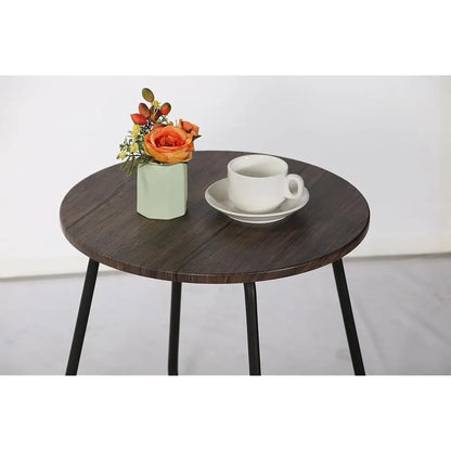 Set of 2 Small Round Anti-Rust Metal Side Tables