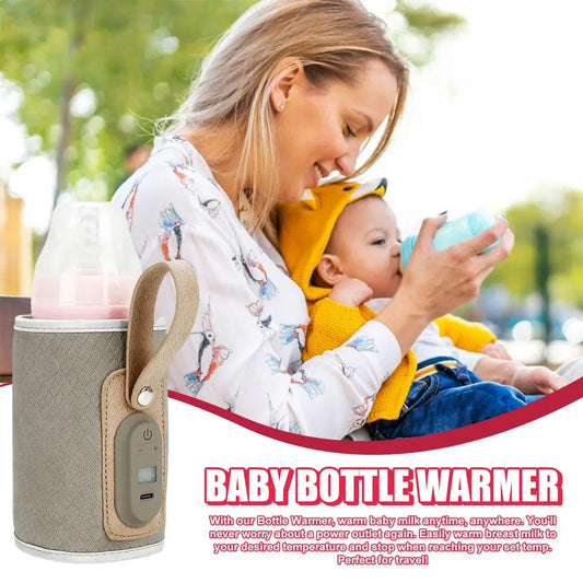 Portable Baby Bottle Warmer Travel Warmer, Cover, USB Heater