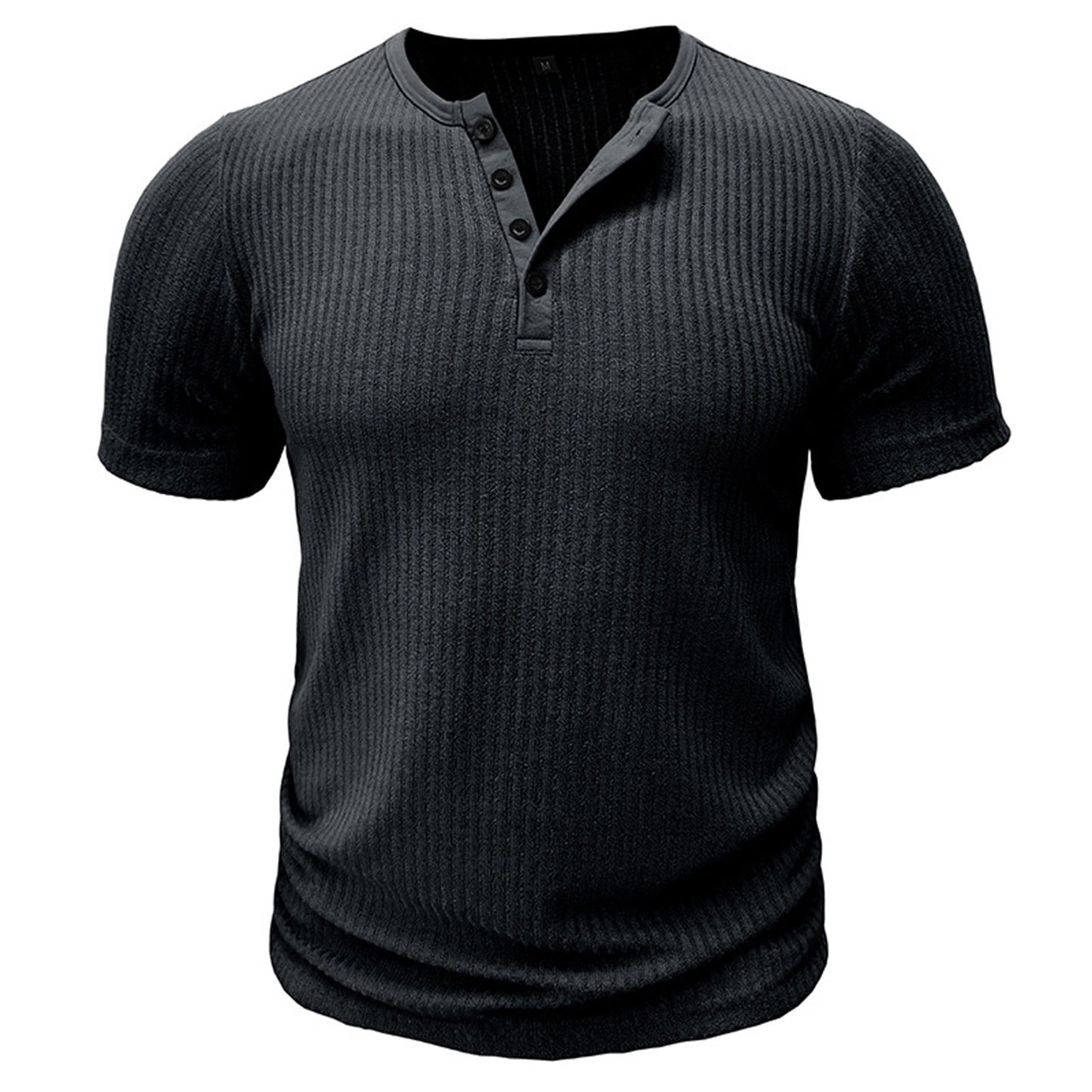 Muscle Slim Fit Short Sleeve T-shirt, V-neck Collar
