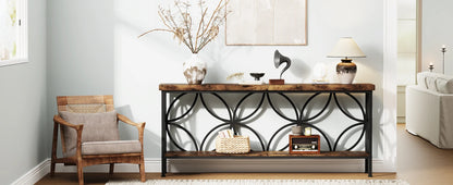 70.9-Inch Industrial Sofa/Entry Console Table