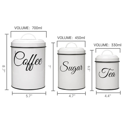3pcs Canister Set for Kitchen Counter
