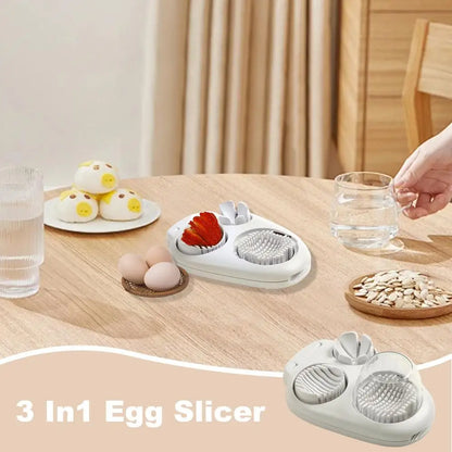 Egg Dicer Mushroom Slicer  Stainless Steel Grape Cutter Multifunctional Strawberry Cutter