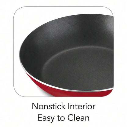 9-Piece Nonstick Cookware Set, Red