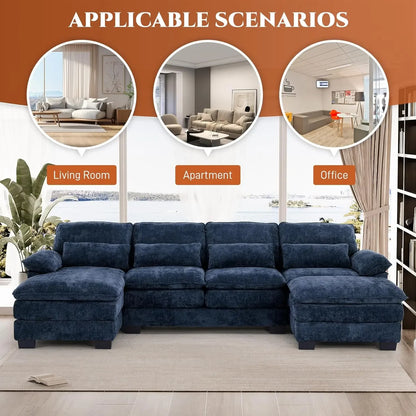 114" U Shape Sectional Cloud Couch