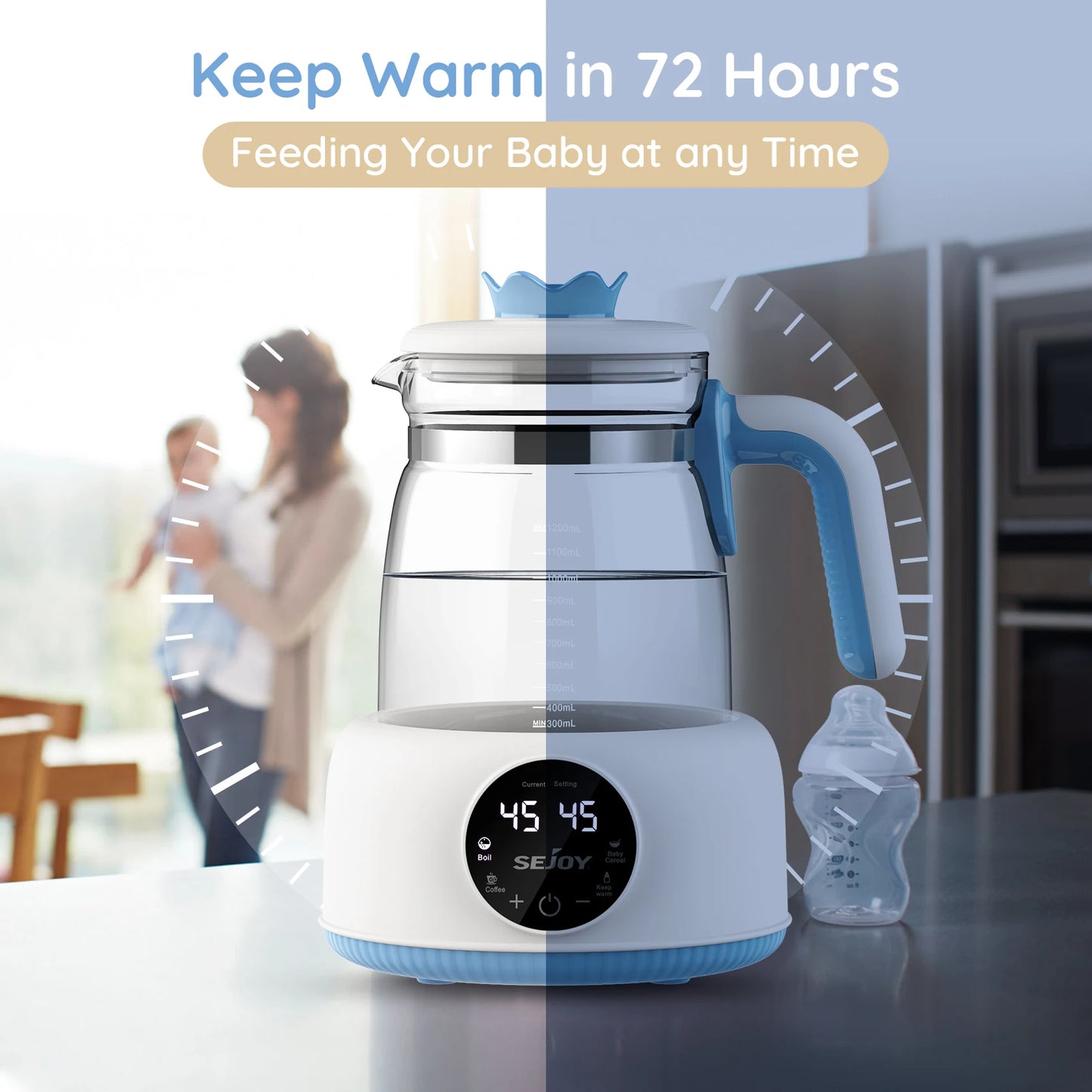Infant Thermostatic Milk Modulator, Baby Formula Kettle, Automatic Warmer Feeding Bottle