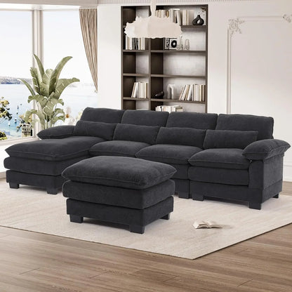 114" U Shape Sectional Cloud Couch