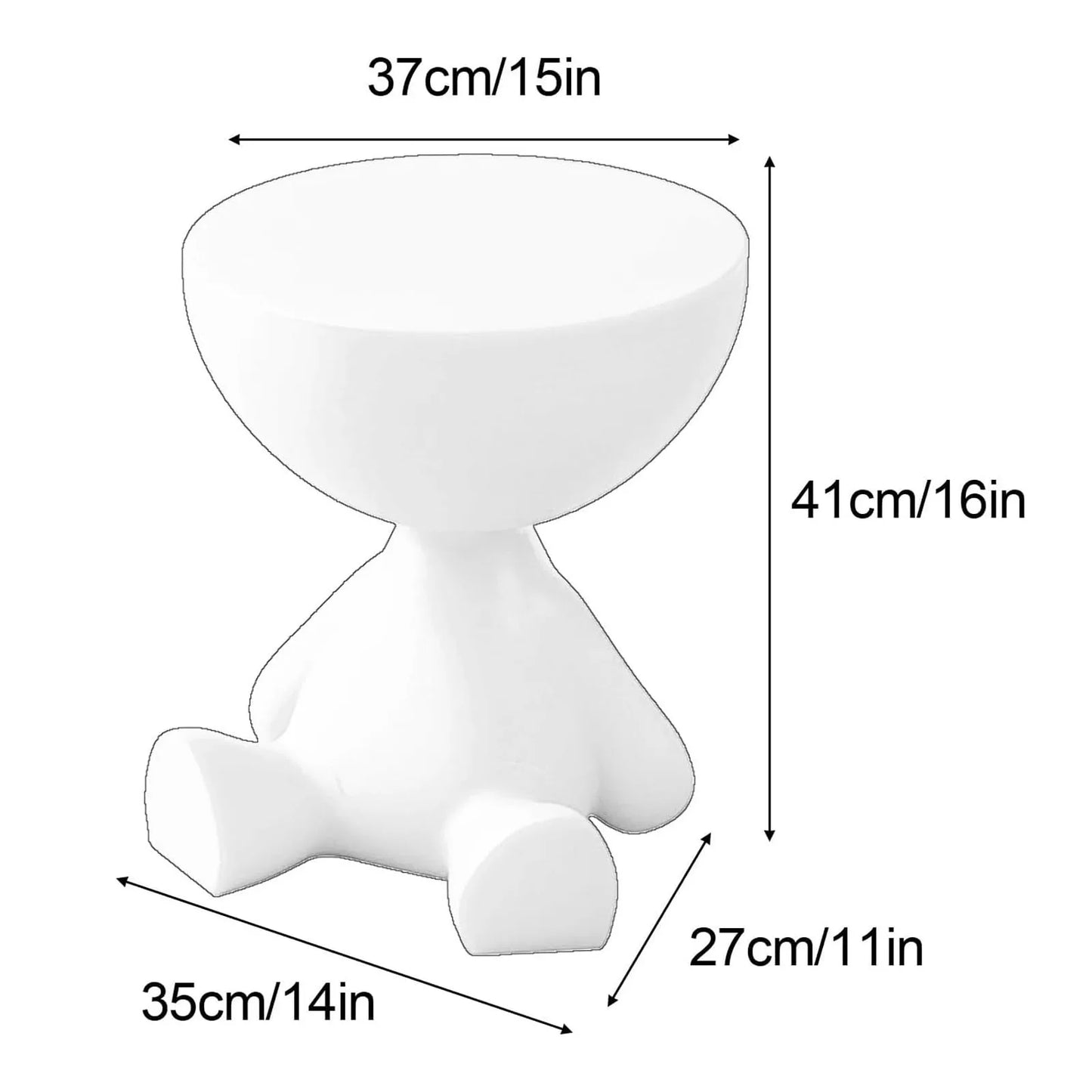 Small flat head coffee table cream style