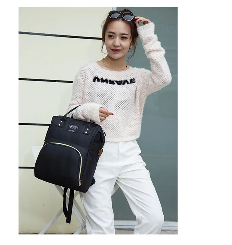 Diaper Bag Backpack, Large Capacity, Multi-function, Waterproof