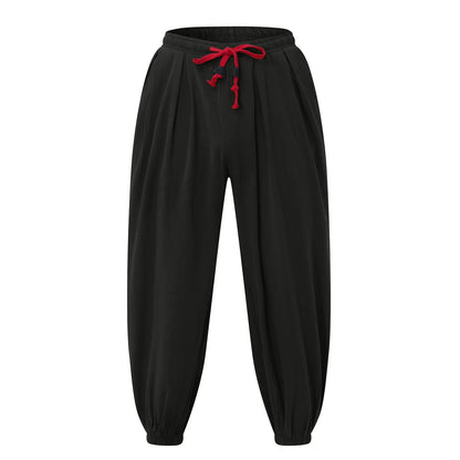 Oversize Loose Harem Pants, Chinese Linen, Overweight Sweatpants
