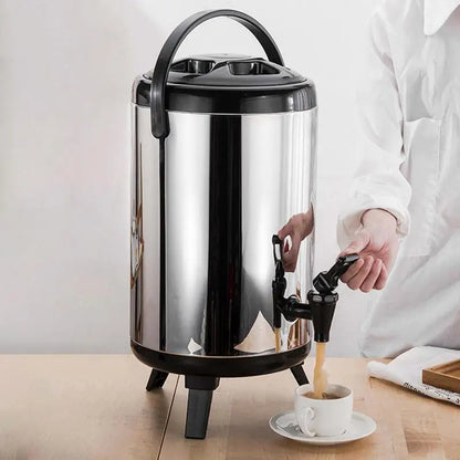Insulated Beverage Dispenser 12L 10L  8L Stainless Steel Thermal Carafe Pot With Spigot