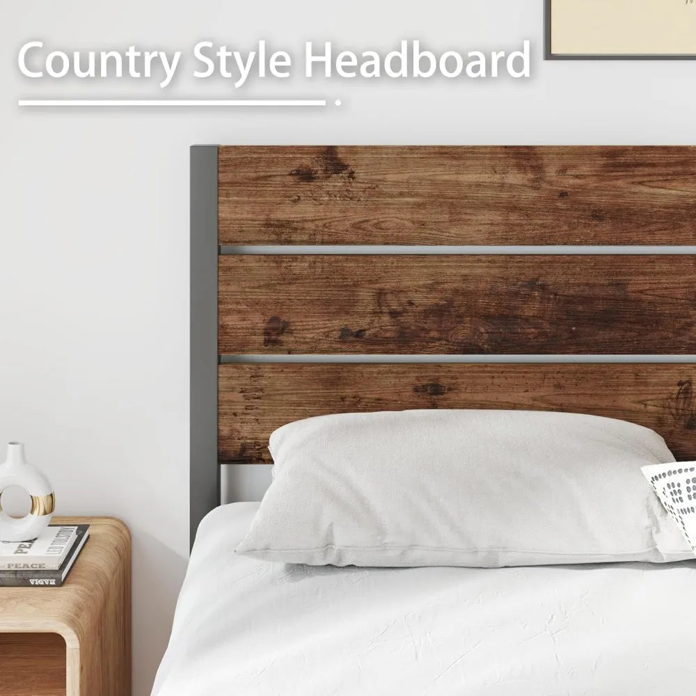 Queen Bed Frame with Headboard and Footboard, with Under Bed Storage, All-Metal Support System, No Box Spring Needed