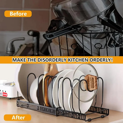 2Pack expandable Pots and Pans Rack Organizer