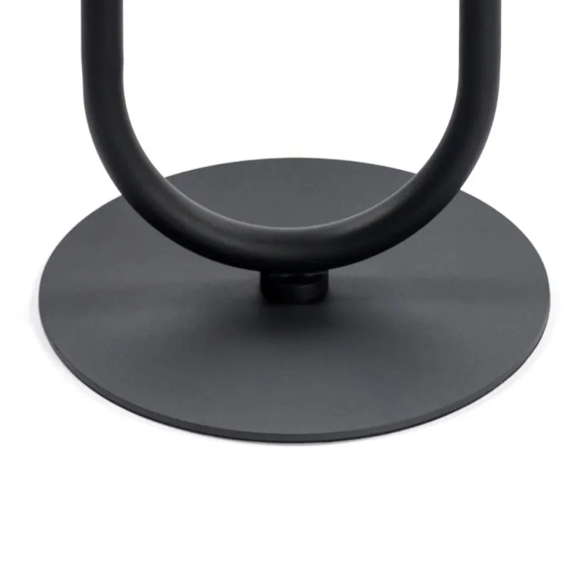 Lantern-shaped Small Round Metal Side Table