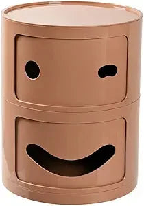 Double Tier Smile Face Storage Side Table