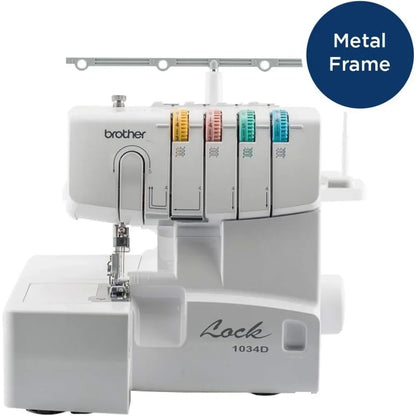 Heavy-Duty Metal Frame Serger Machine, 1,300 Stitches Per Minute, Removeable Trim Trap