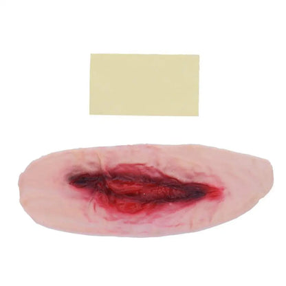 Temporary Halloween Wound Tatoos.  Tattoo Sticker Horror Simulated Throat Incision Scar