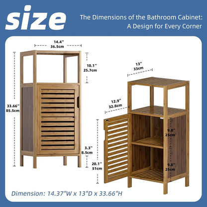 4-tier Bamboo Floor Cabinet