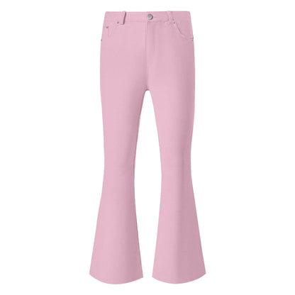 Men's Flare Pants, Solid Color, Daily Simple Classic Trousers, Mopping Bottoms, Disco Flared