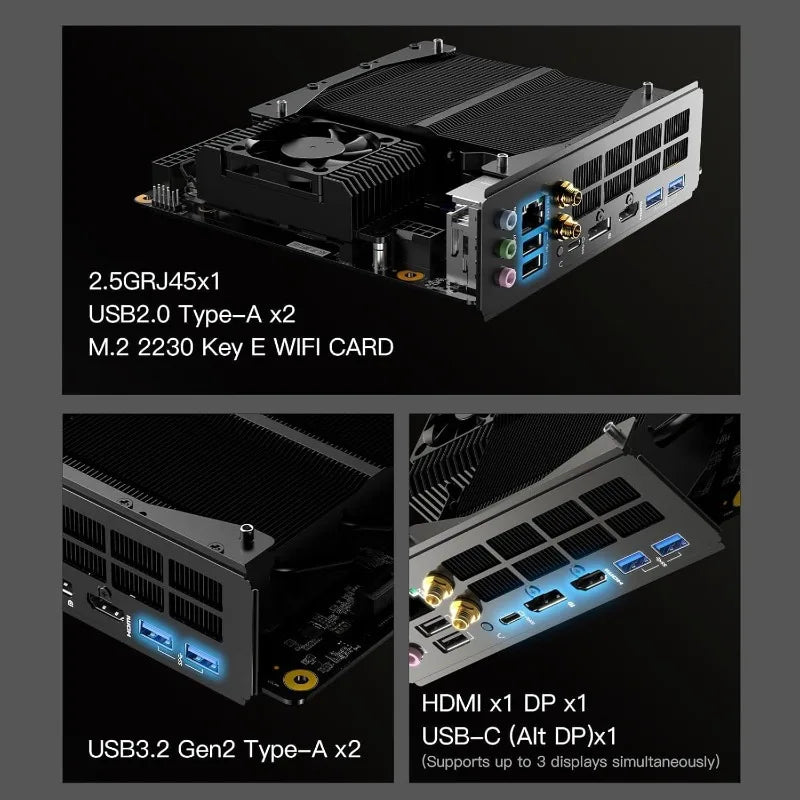 Motherboard BD795i SE, AMD Ryzen 9 7945HX, 16 C/32 T,PCIe 5.0 x16 Slot, Dual PCIe4.0 M.2 Mini ITX NAS Motherboard
