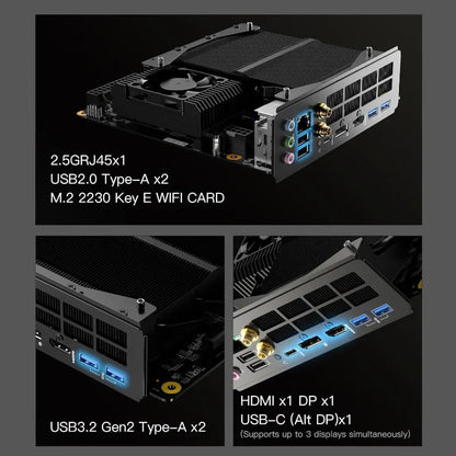 Motherboard BD795i SE, AMD Ryzen 9 7945HX, 16 C/32 T,PCIe 5.0 x16 Slot, Dual PCIe4.0 M.2 Mini ITX NAS Motherboard