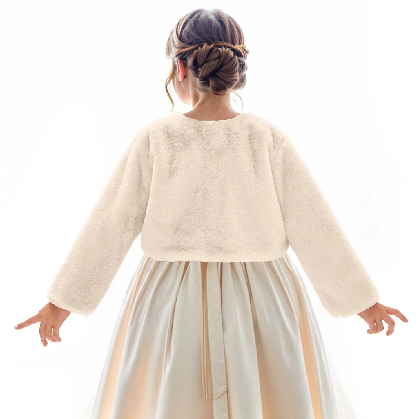 Size 1-12 Dressy Cardigan Fleece Fuzzy Bolero