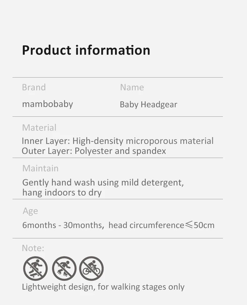 Anti-Shock Baby Helmet Toddler Head Protector, Headgear for Infant, Learn Crawl, Walk