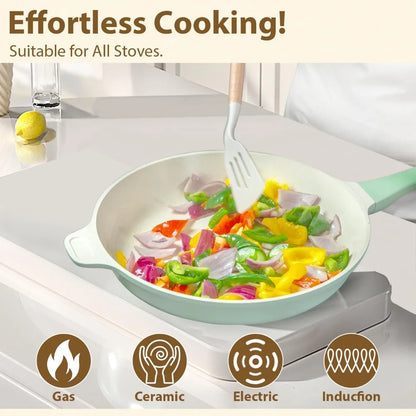 23pcs Pots and Pans Set Non Stick, Kitchen Cookware Set