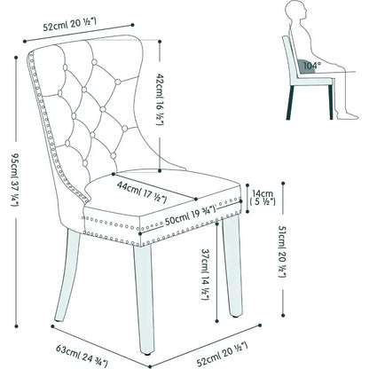 Set of 8, Leather Parson Chairs for Dining Room, Bedroom, and Living Room