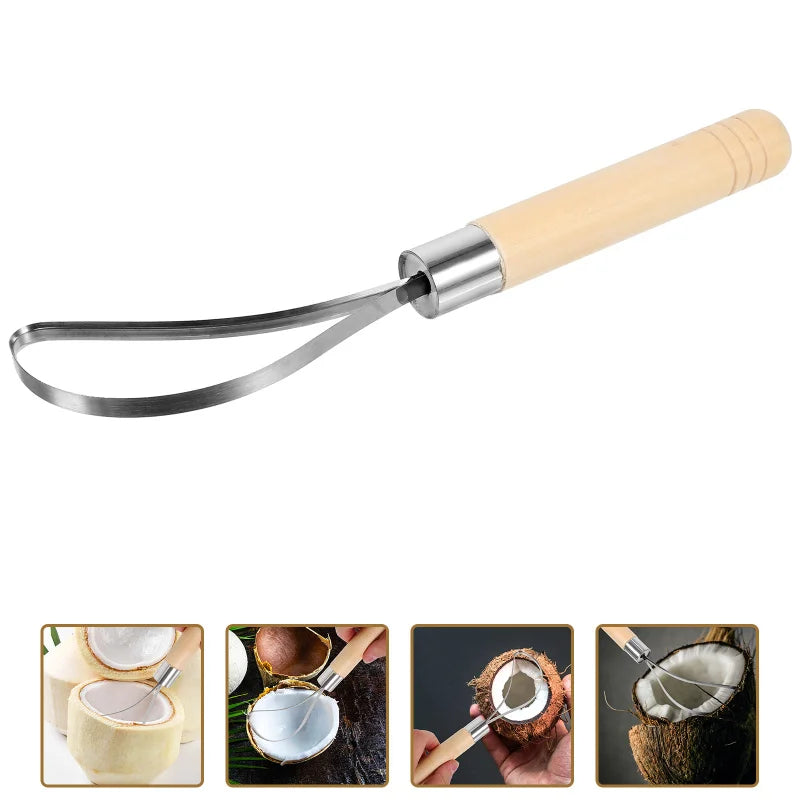 Stainless Steel Coconut Meat Meat Remover Tool Scraper