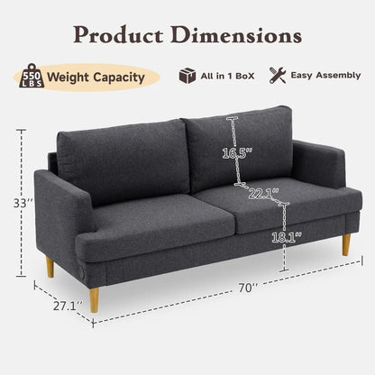 Loveseat with USB Type C Ports