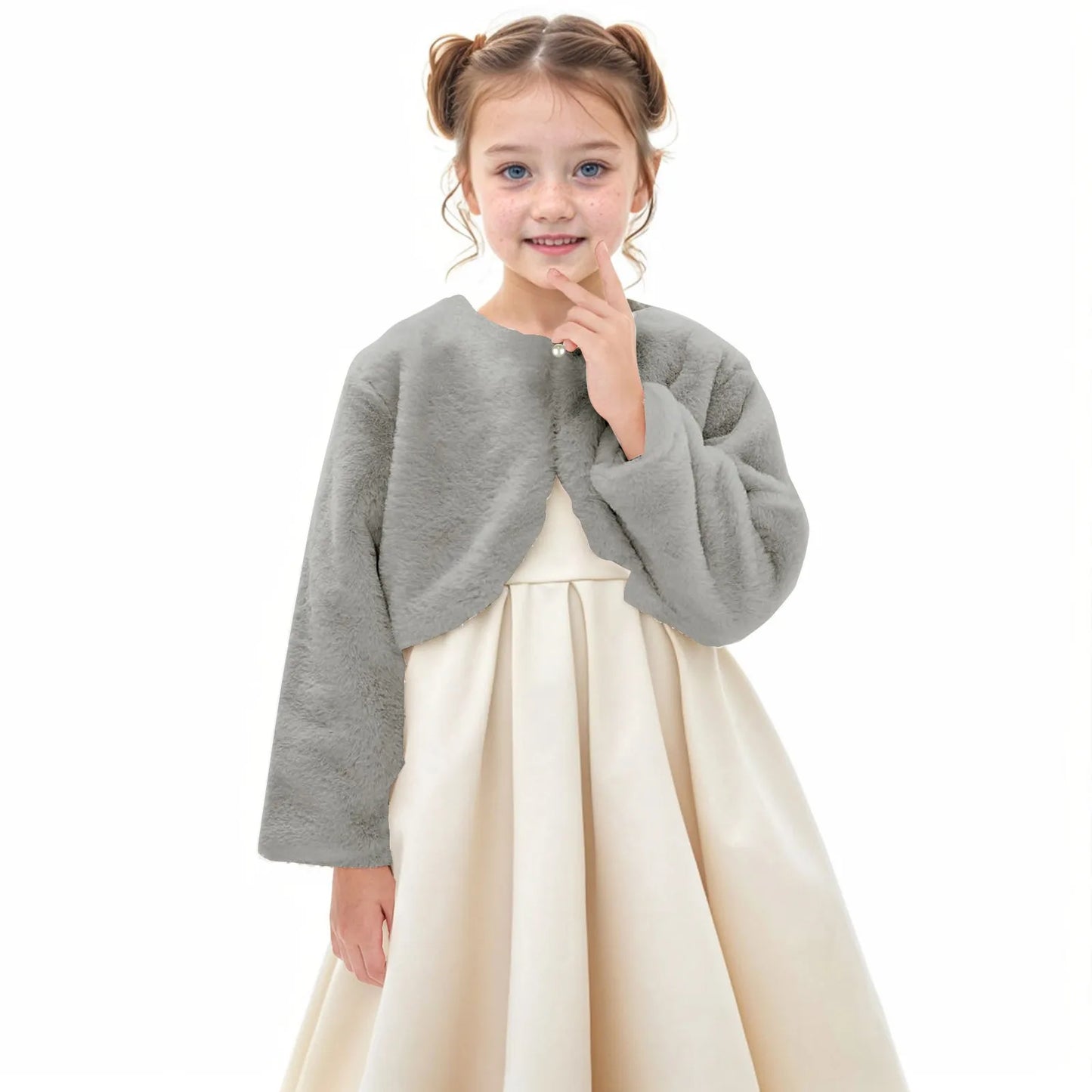 Size 1-12 Dressy Cardigan Fleece Fuzzy Bolero