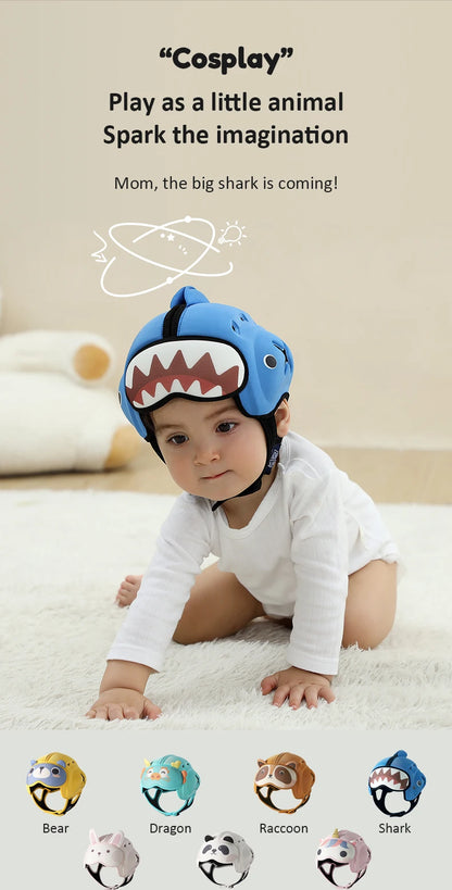 Anti-Shock Baby Helmet Toddler Head Protector, Headgear for Infant, Learn Crawl, Walk