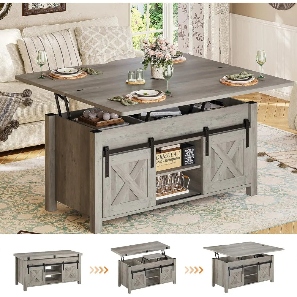 Farmhouse, 4 in 1 Multi-Function, Lift Top Coffee Table
